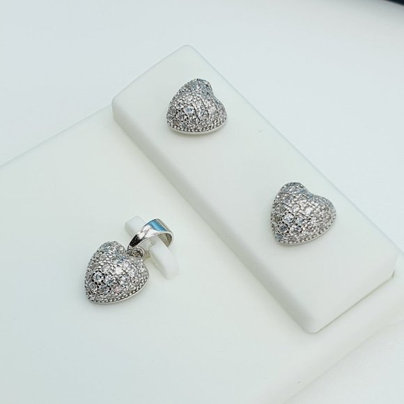 "925 Sterling Silver Cubic Zircon Jewelry Set, UU1P7A7032 - Picture 7 of 8